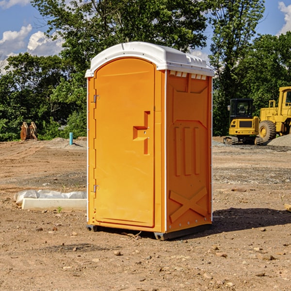 how often are the porta potties cleaned and serviced during a rental period in West Mayfield